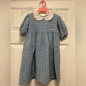 VINTAGE- OshKosh B'gosh Blue and Pink Floral Dress - 3T